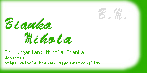 bianka mihola business card